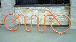 Orange bike rack